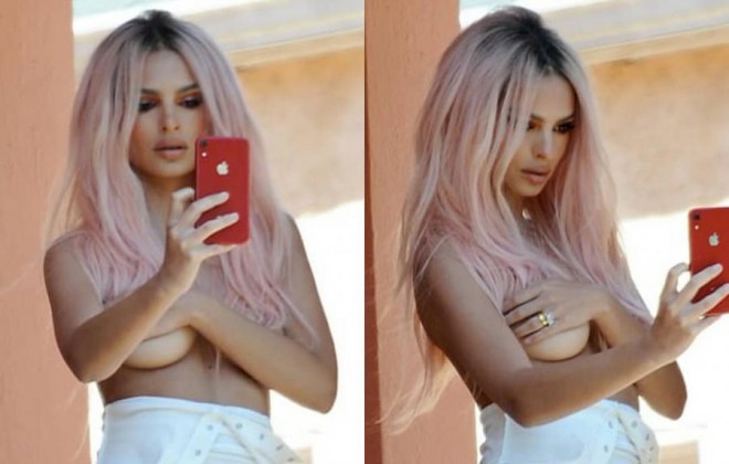 Model eyvanda yarıçılpaq soyundu - foto 