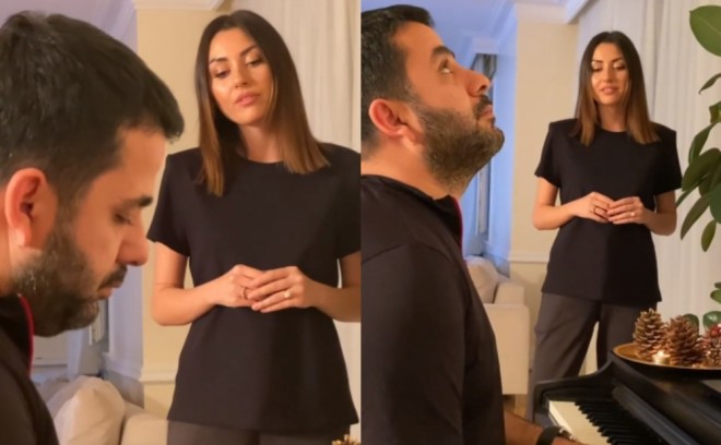  Samir pianoda ifa etdi, Safurə "Sarı gəlin" oxudu - video